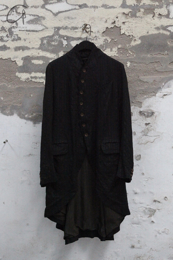 Marc Le Bihan midi button-down jacket MLB-1220-PE24-BLACK